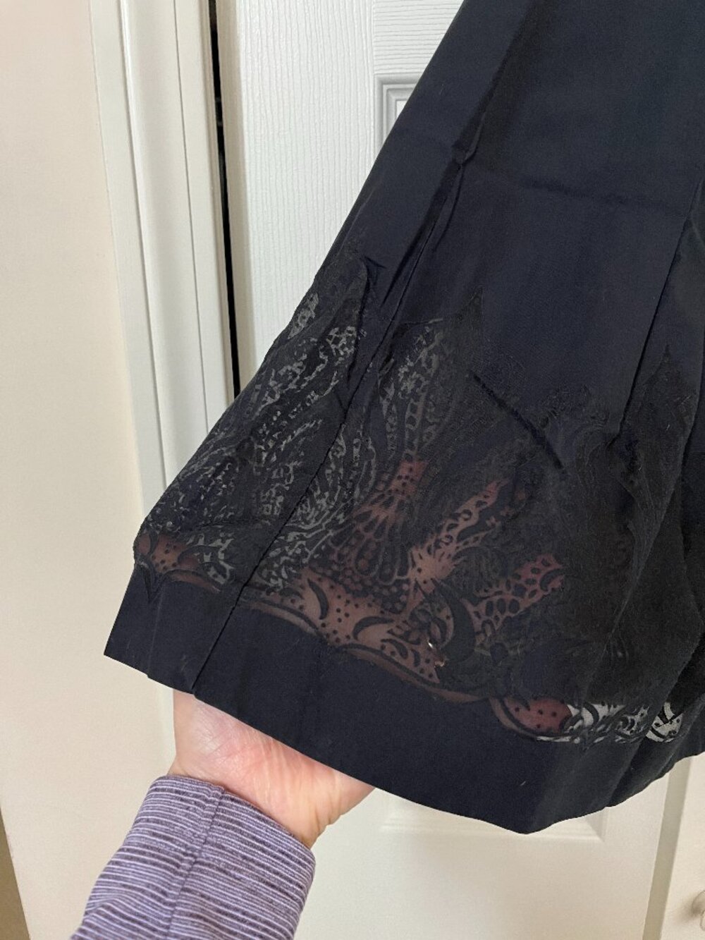 Apostrophe Black Pleated Skirt